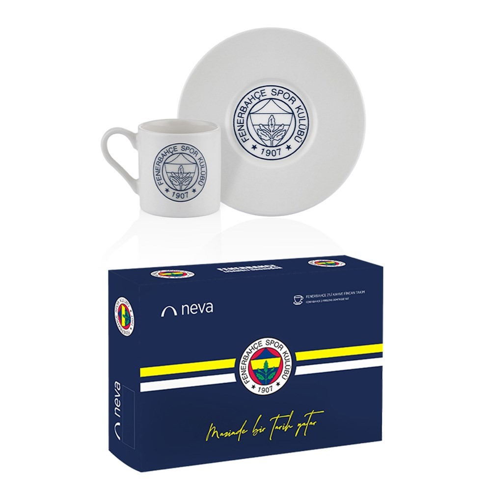 Neva Fenerbahçe Lisanslı Logo 2 li Kahve Fincan Takımı