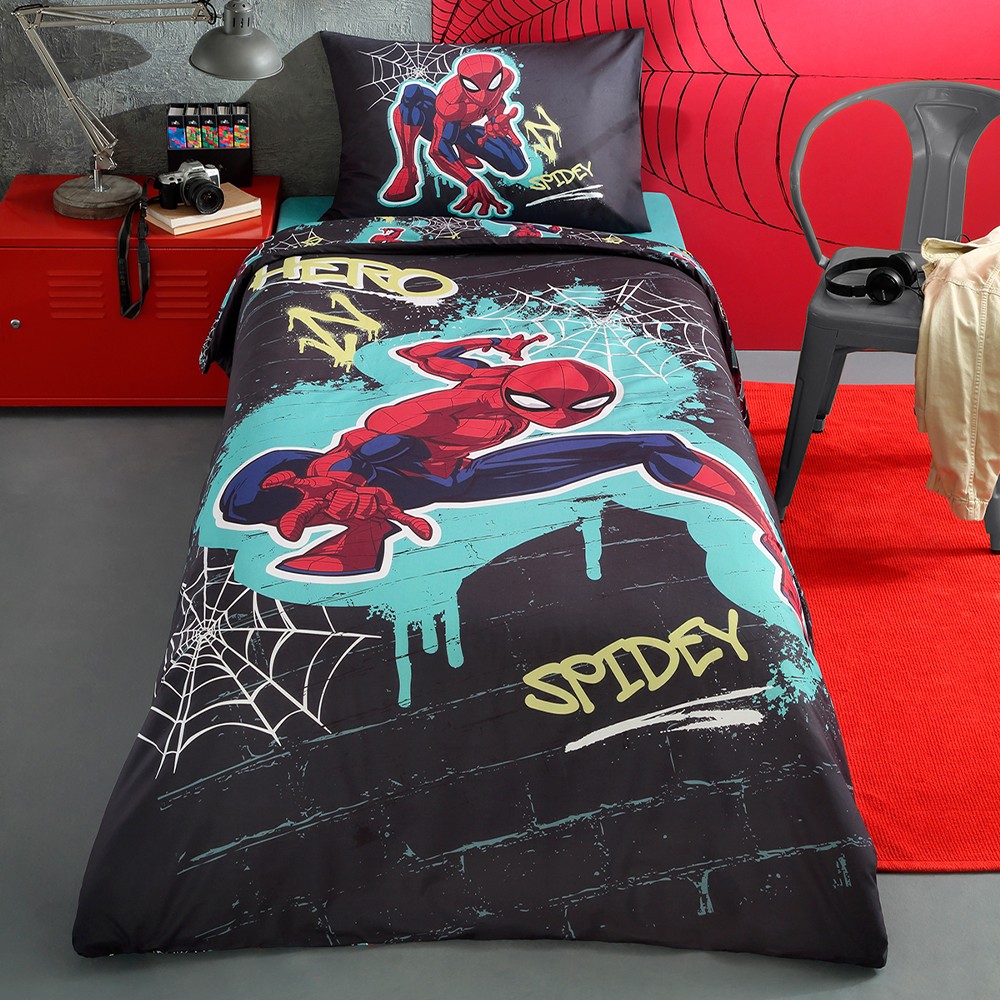 Özdilek Dsny Ranforce Nevresim Takımı TK.Spiderman Street Gri