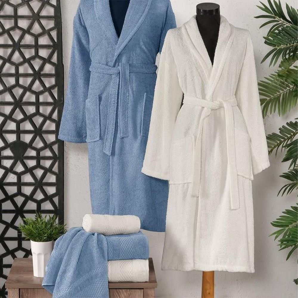 Schafer Home Arya Banyo Seti 6 Parça İndigo/Beyaz