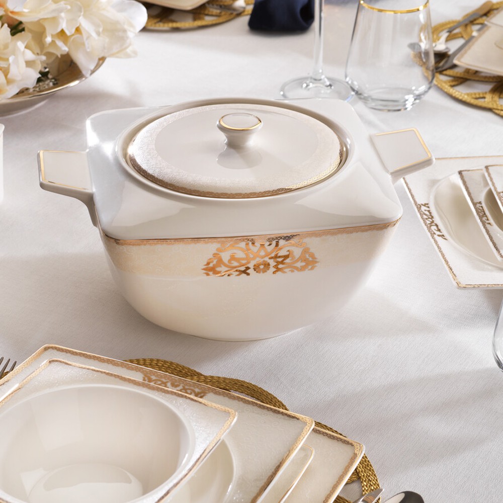 Schafer Glamor Regal Yemek Takımı-60 Parça Gold