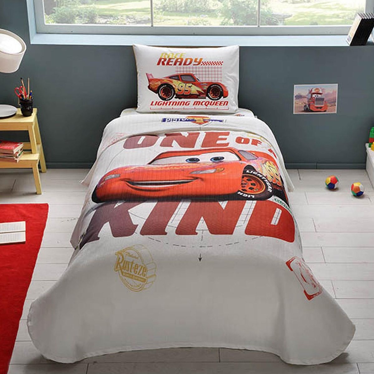 Taç Tek Kişilik Lisanslı Pike Takımı Cars Piston Cup