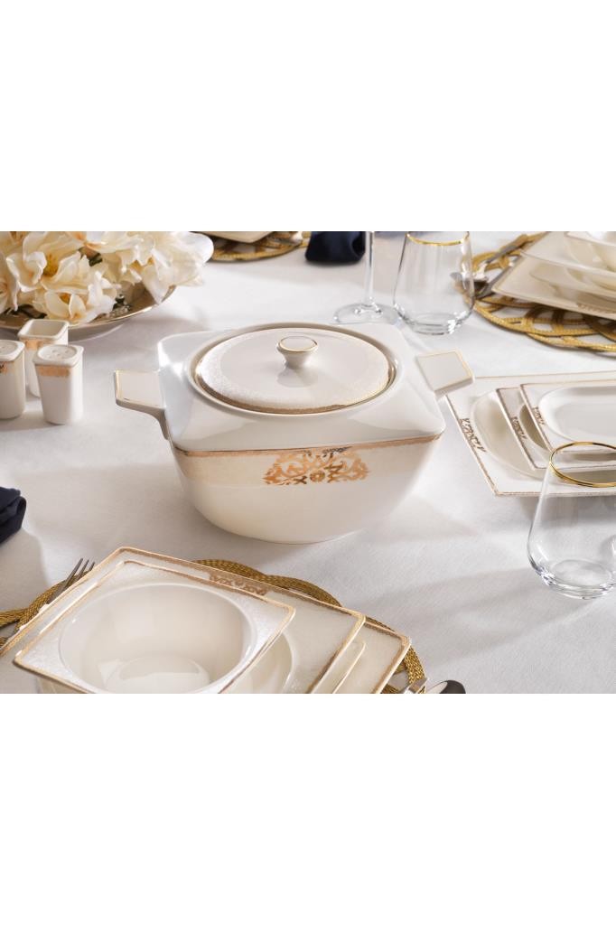 Schafer Glamor Regal Yemek Takımı-60 Parça Gold