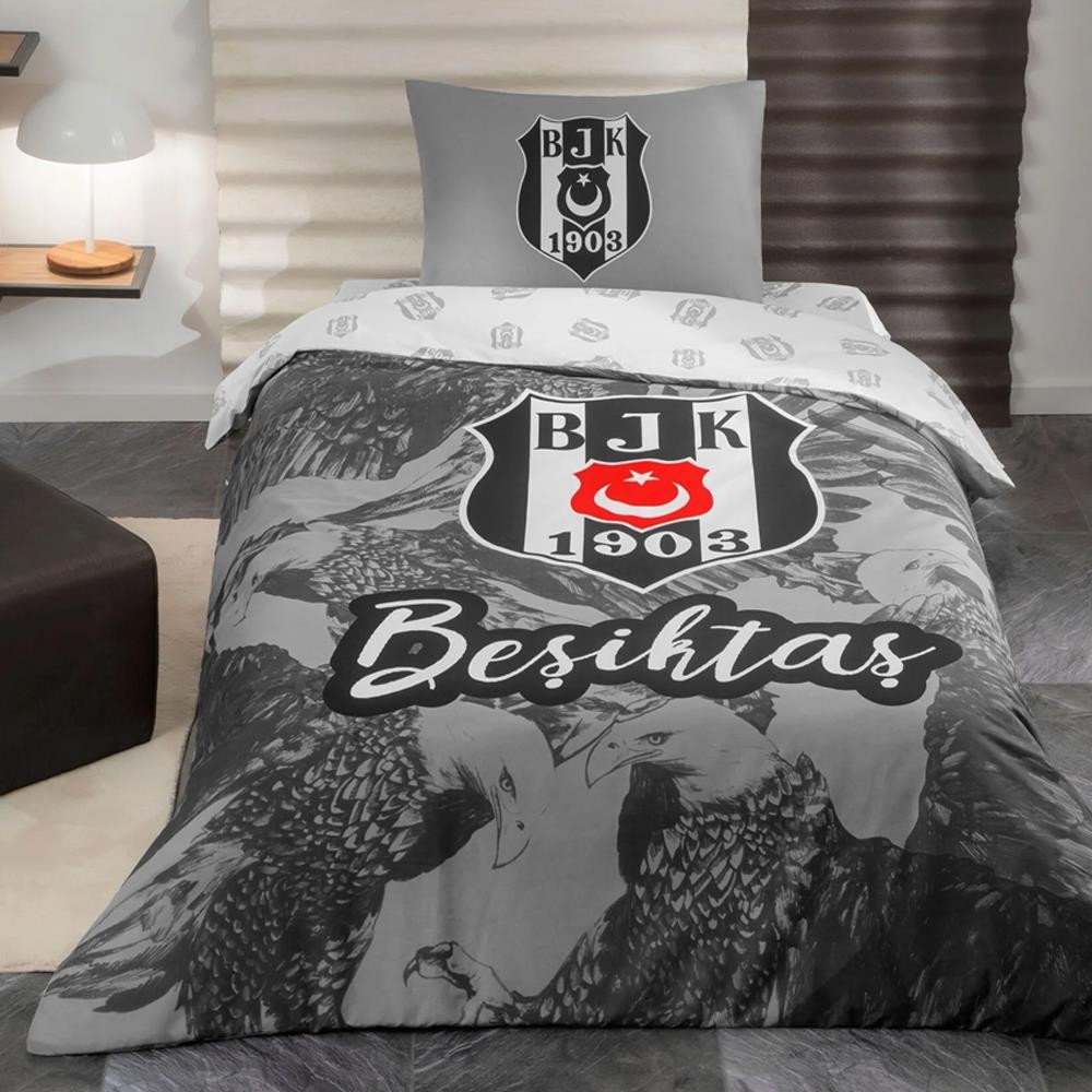 Taç Tek Kişilik Lisanslı BRF Nevresim Takımı Beşiktaş Kartal