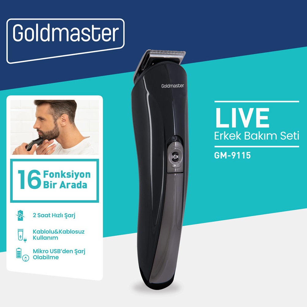 Goldmaster Live Gm-9115 Erkek Bakım Seti