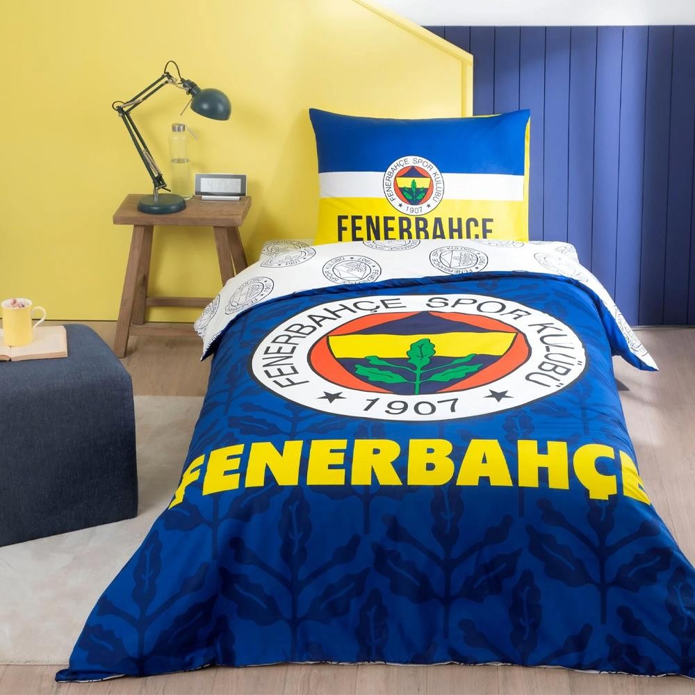 Taç Tek Kişilik Lisanslı BRF Nevresim Takımı Fenerbahçe Palamut