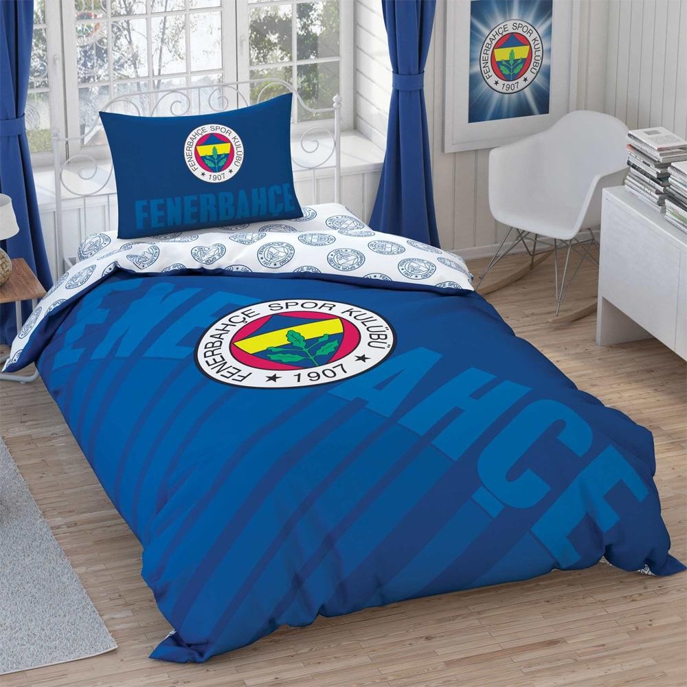 Taç Tek Kişilik Lisanslı BRF Nevresim Takımı FB Lacivert Logo