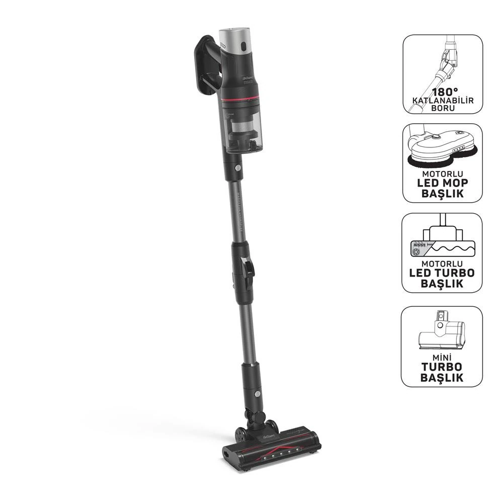 Arzum Magiclean HydroFlex Dik.Şarj.Süp. Siyah