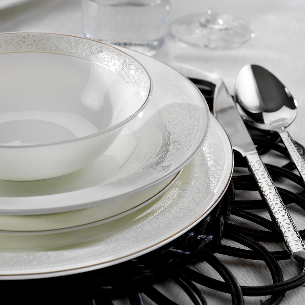 Schafer Silver Yemek Takımı 56 Parça Platin