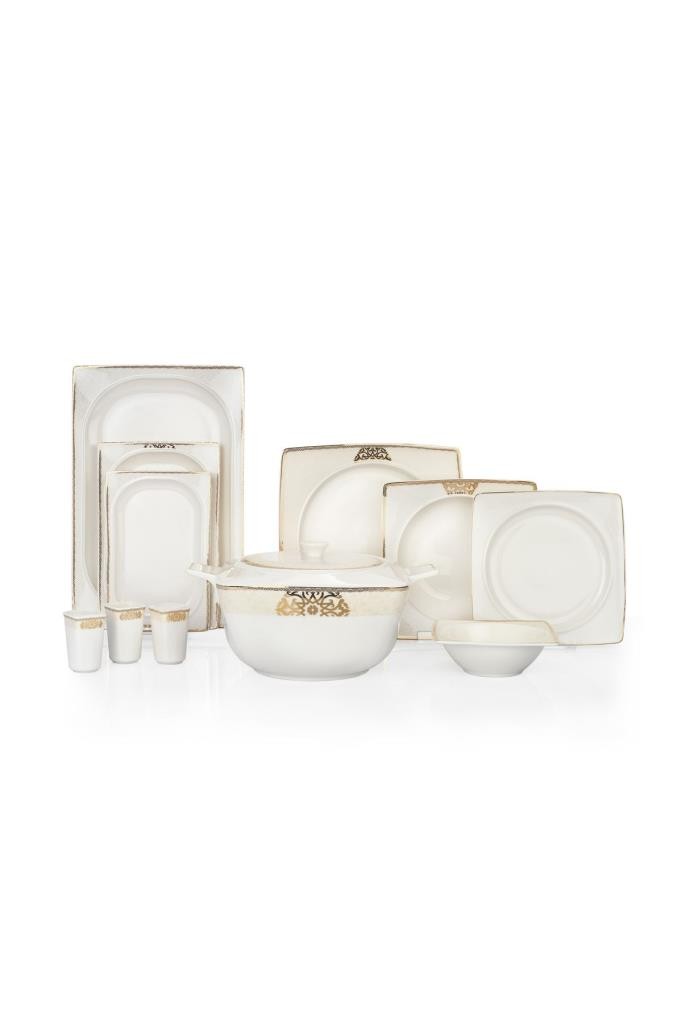 Schafer Glamor Regal Yemek Takımı-60 Parça Gold