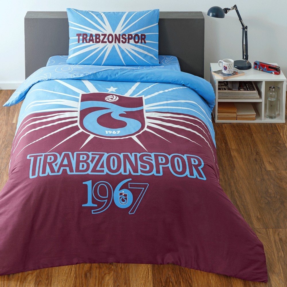 Taç Tek Kişilik Lisanslı BRF Nevresim Takımı Trabzonspor Light Glow