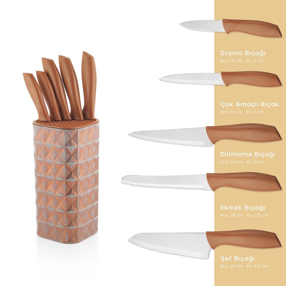 Schafer Quick Chef Standlı Seti 6 Parça Rosegold01