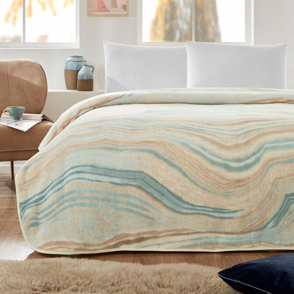 Özdilek Çift Kişilik Battaniye Baskılı Prime Naturel Marble