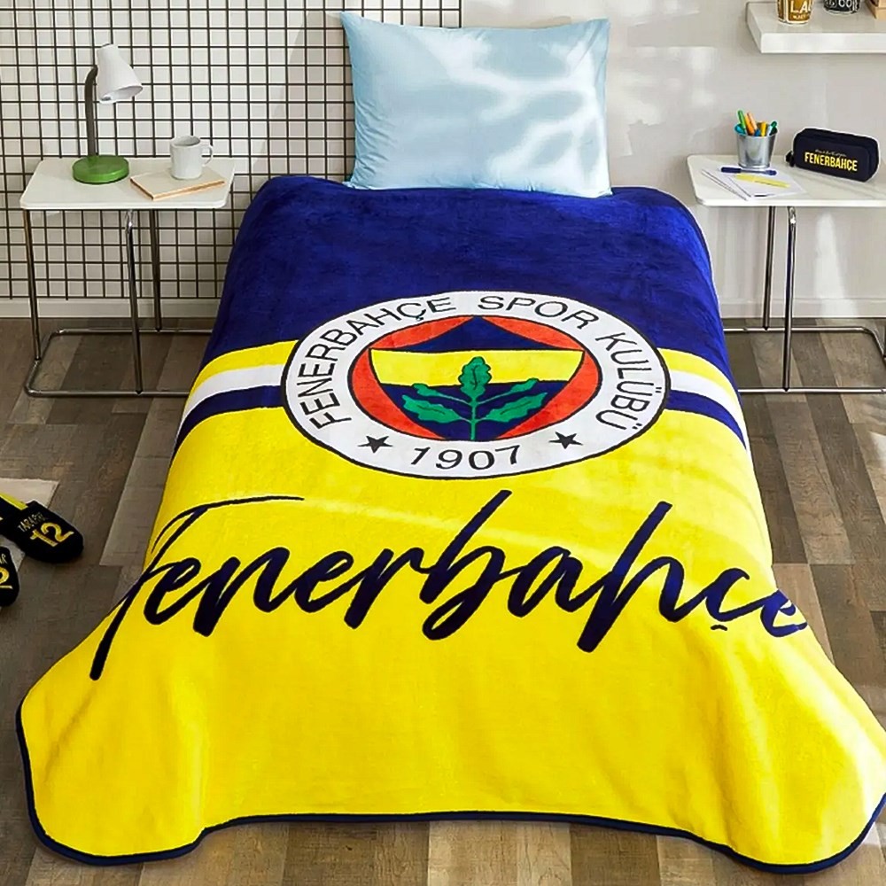 Kristal Lisanslı Battaniye Fenerbahçe Sarı Lacivert