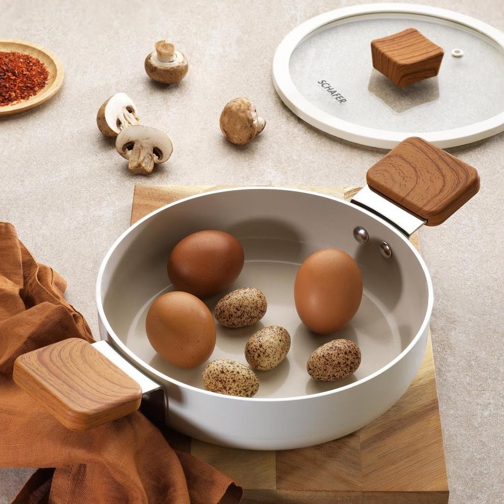 Schafer Ceramoni Seramik Kapaklı Sahan 20 Cm Krem