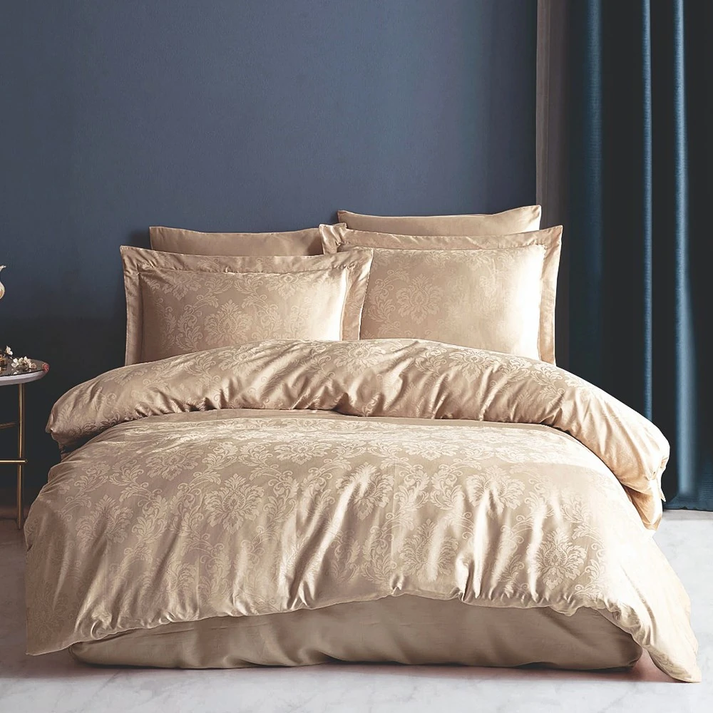 Fiesta Çift Kişilik Jakarlı Saten Nevresim Takımı Sandra Kapiçino