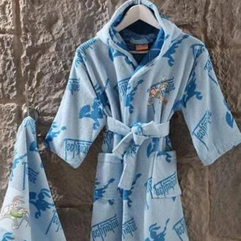 Özdilek Çocuk Bornozu Free Set Bugs Bunny Galaxy Mavi 11-12 Yaş