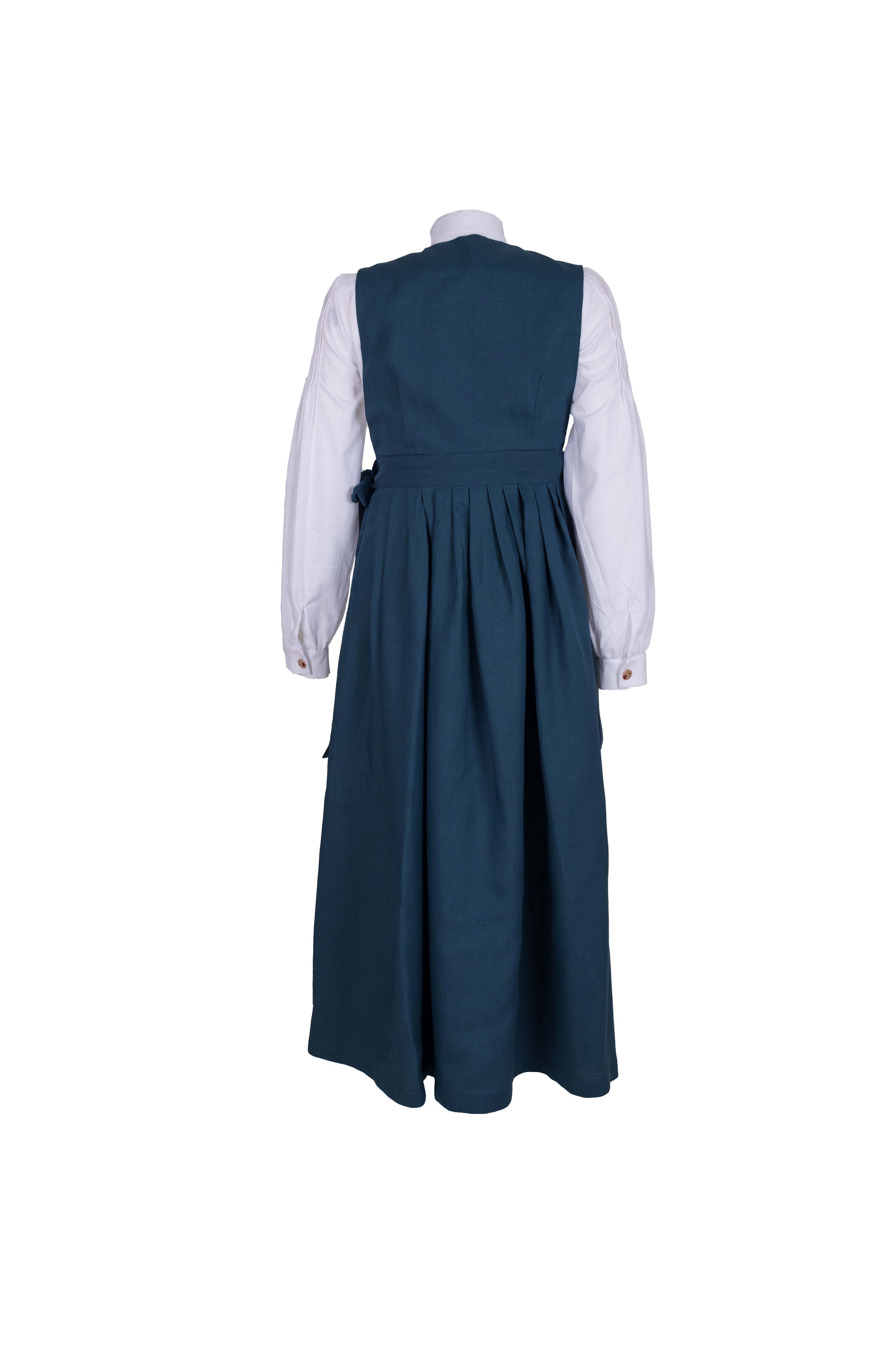 Pinafore Keten Elbise 