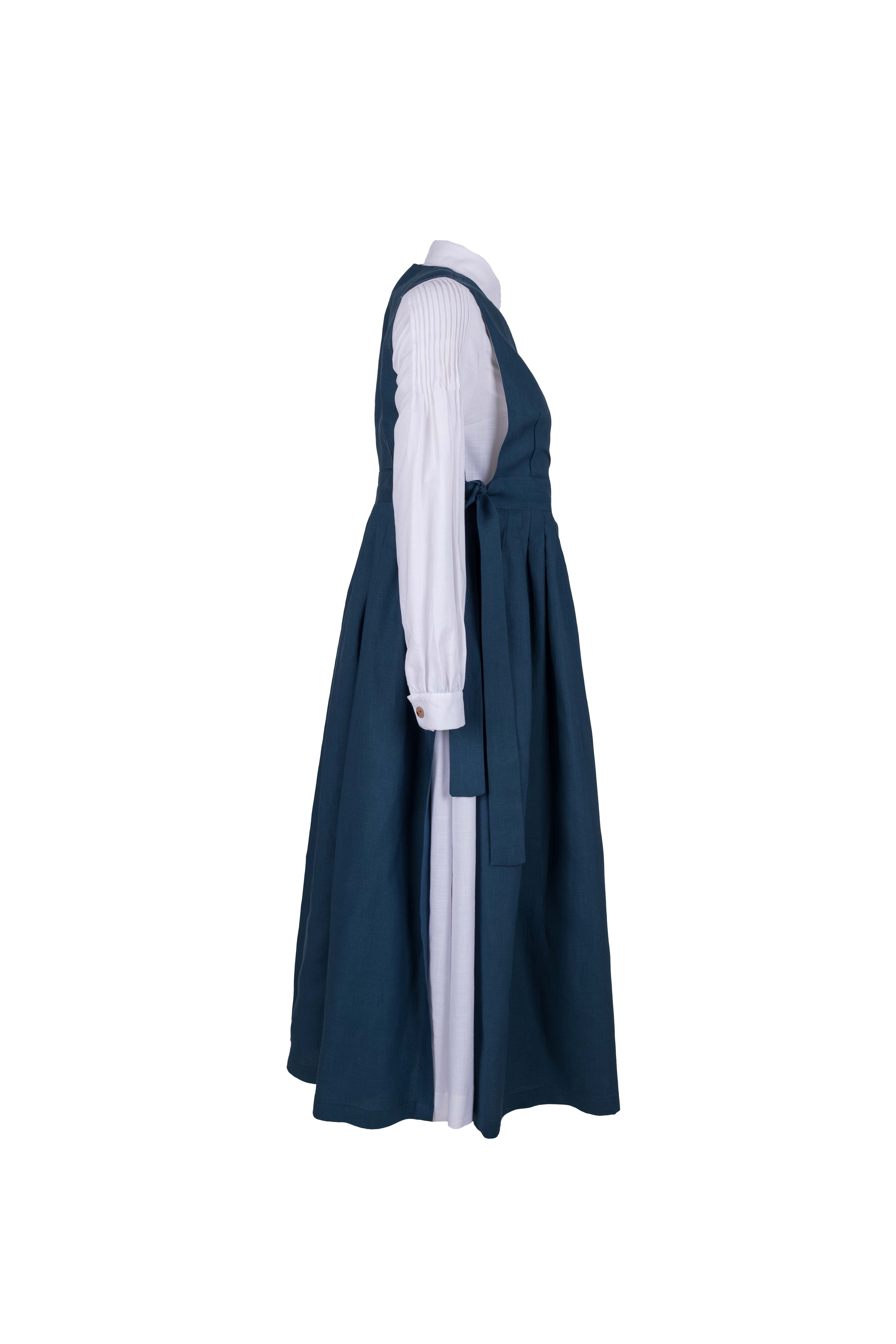 Pinafore Keten Elbise 