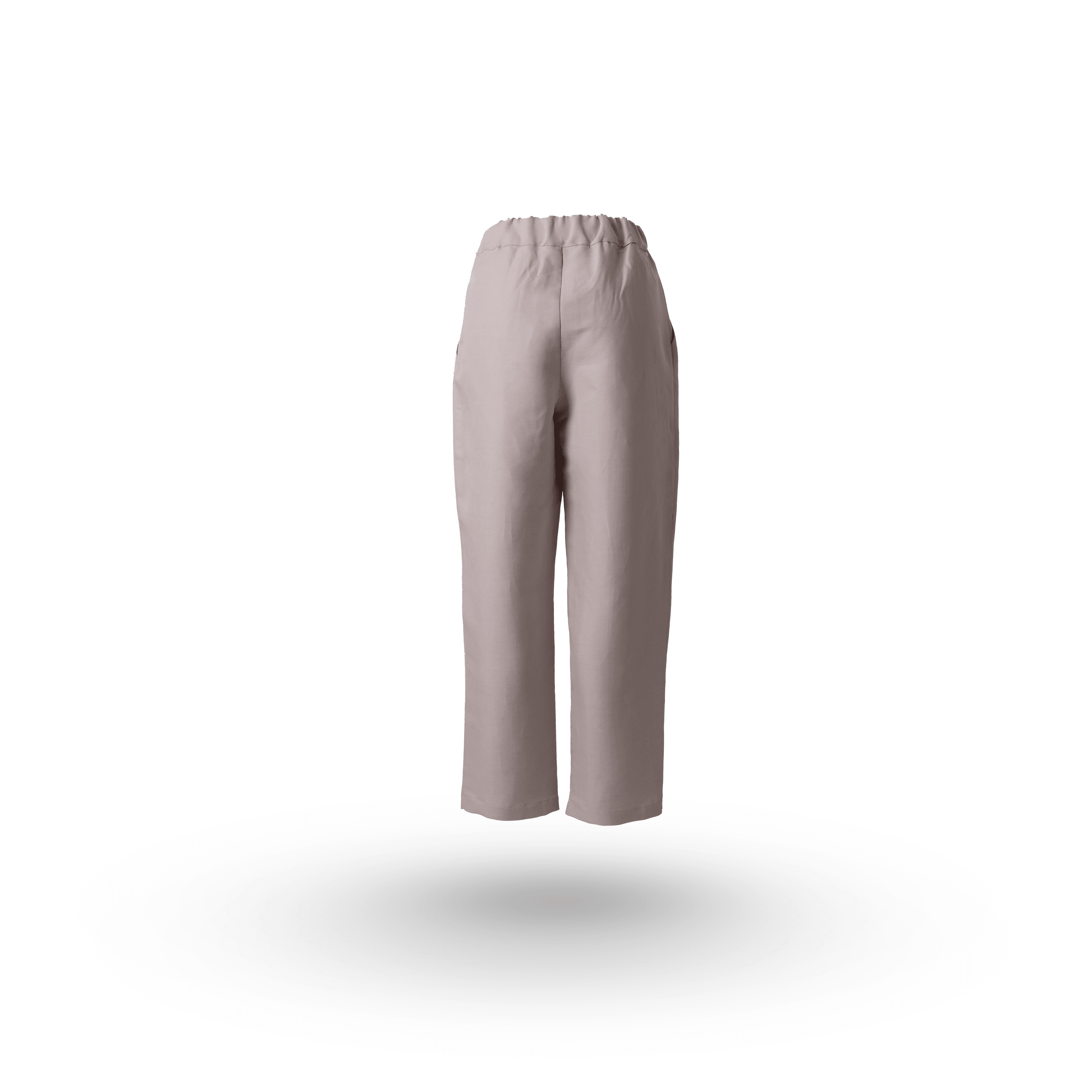 Beli Lastikli Keten Pantolon - Taş