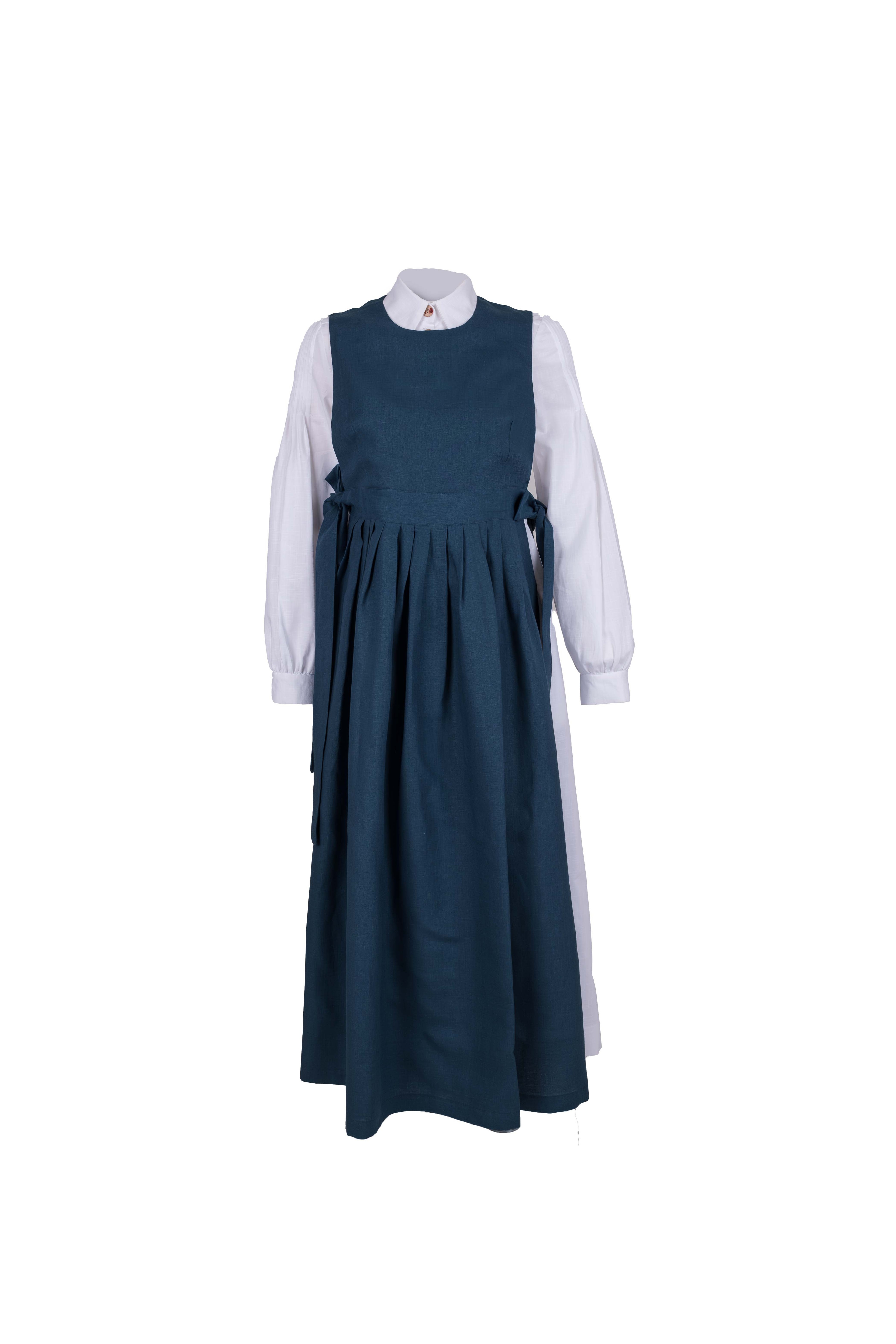 Pinafore Keten Elbise 