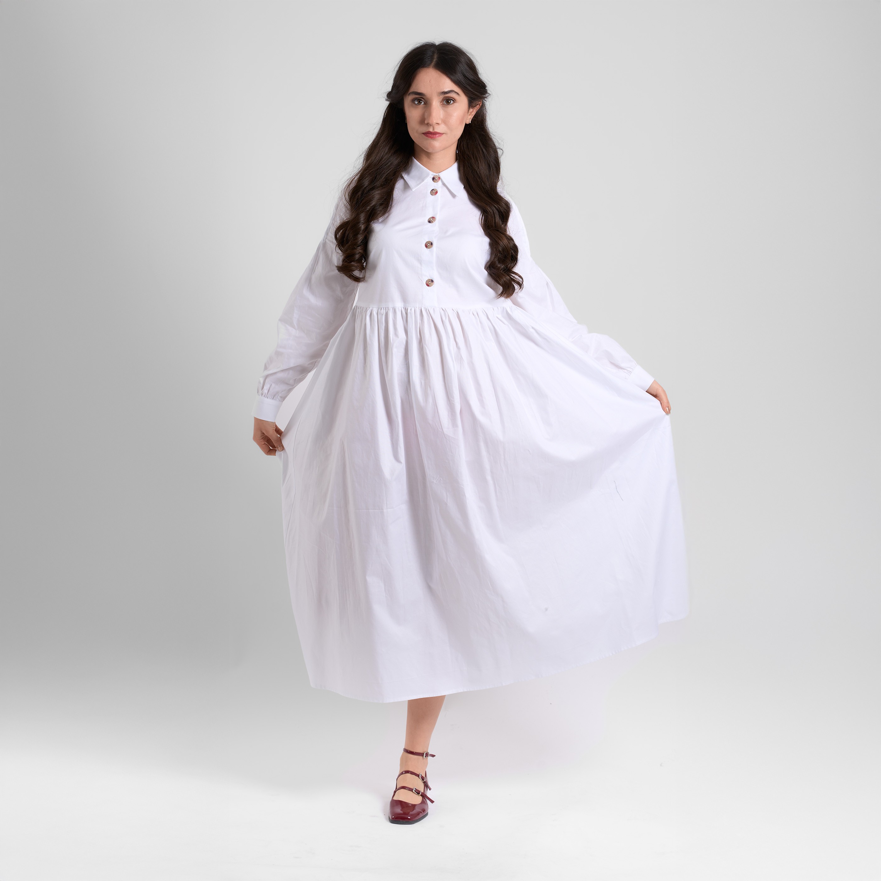 Pinafore Önlük Elbise ve Nervürlü İç Elbise Takım