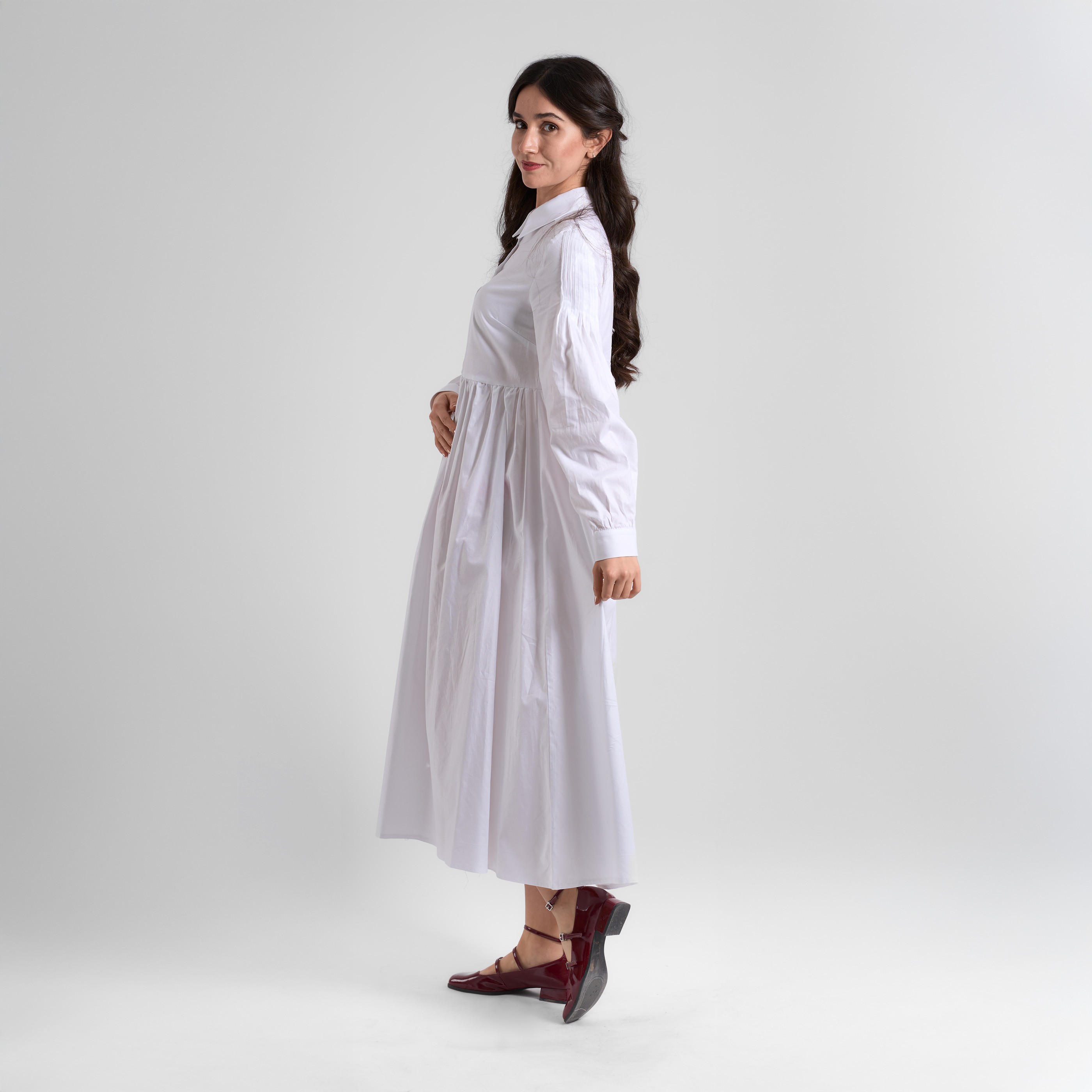 Pinafore Önlük Elbise ve Nervürlü İç Elbise Takım