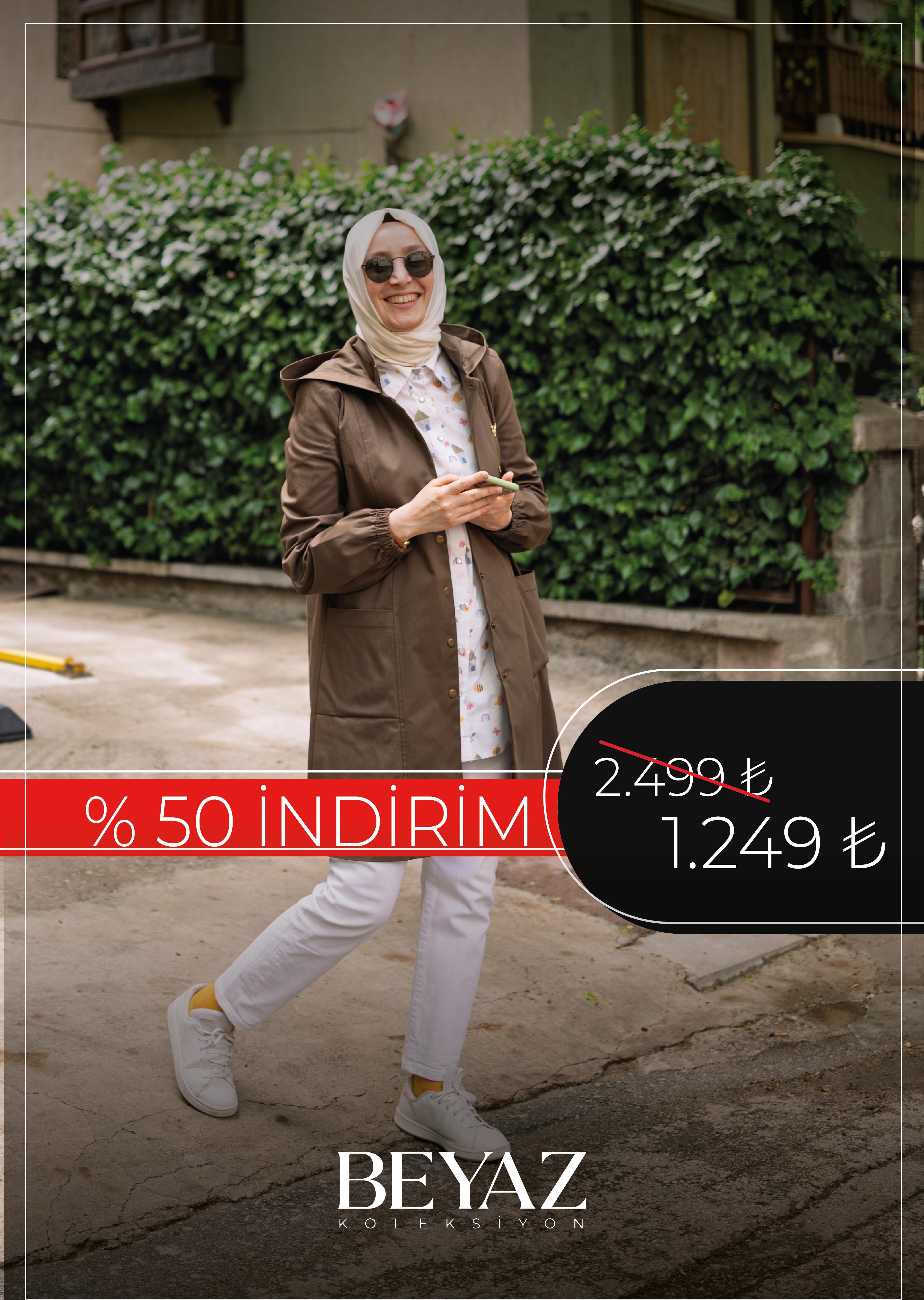 Gabardin Kapüşonlu Parka