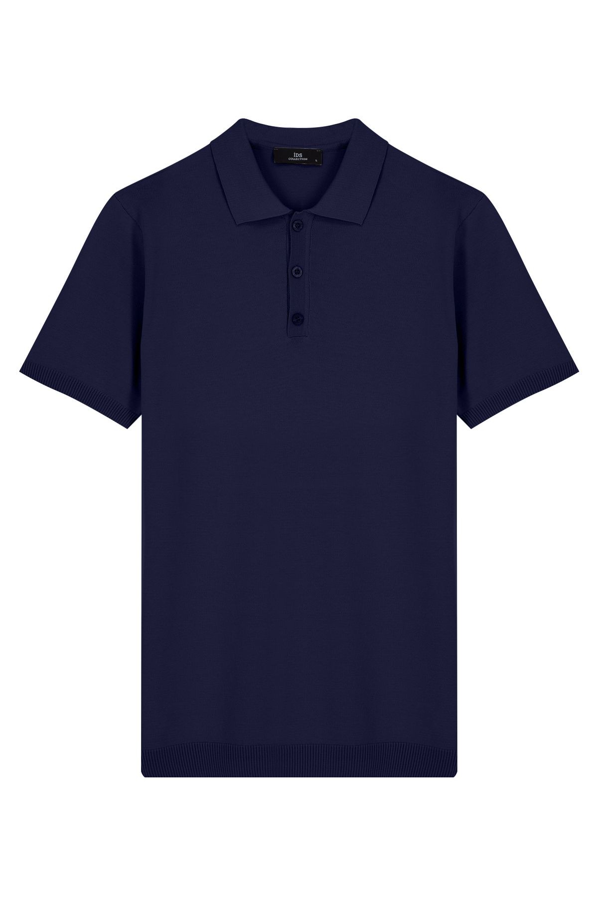 ERKEK VİSKOZ KARIŞIMLI TRİKO POLO T-SHIRT 3 DÜĞMELİ ESNEK VE NEFES ALAN KALİTELİ - laci̇vert