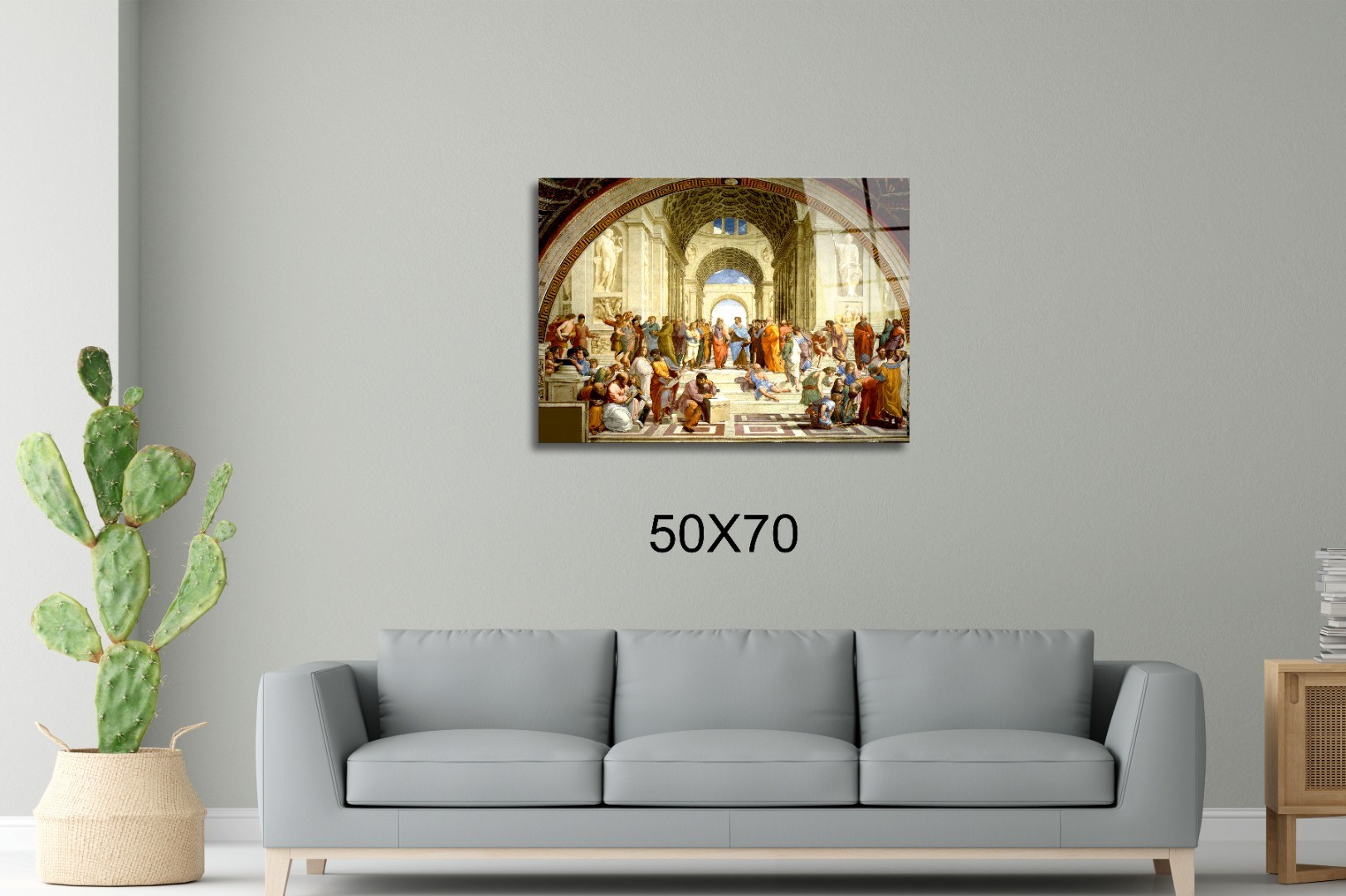 The School of Athens - Raffaello Santi Başyapıtlar Cam Tablo #PCT0576