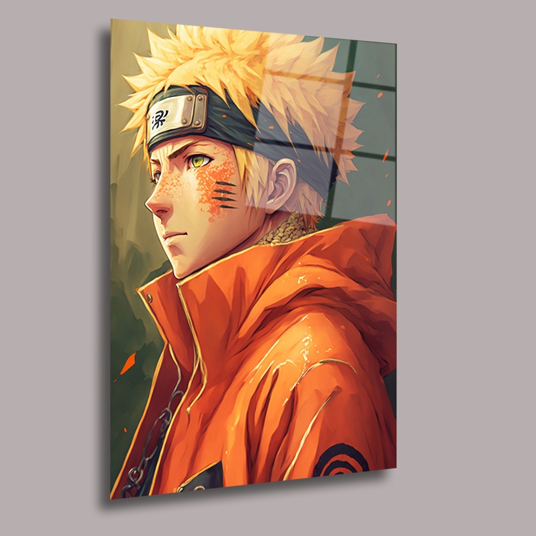Sarı Naruto Uzumaki Anime Cam Tablo  #PCT0479