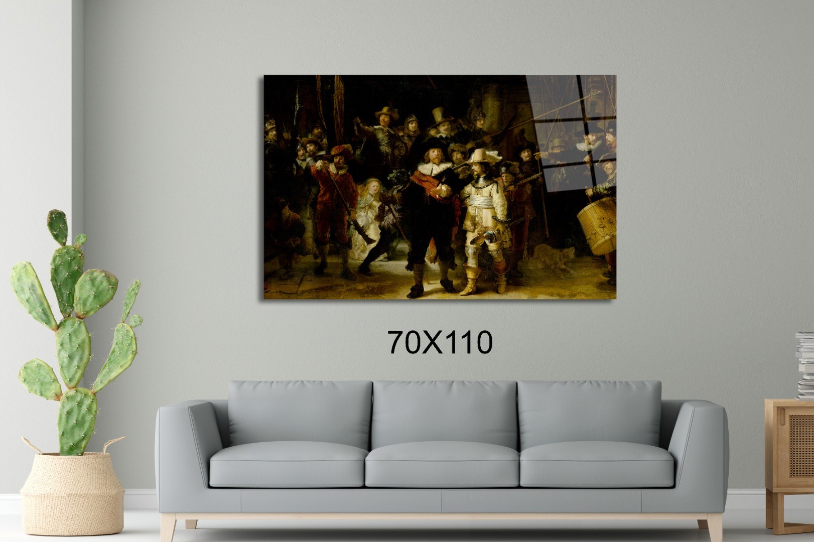 The Nightwatch - Rembrandt Başyapıtlar Cam Tablo #PCT0575