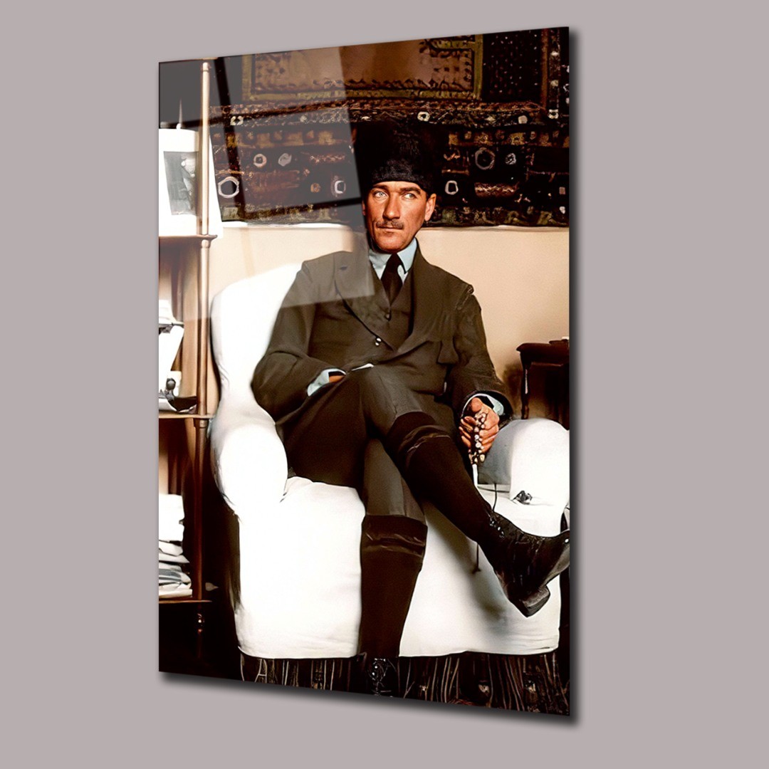 Atatürk 3 Atatürk Ve Türkiye Cam Tablo #PCT0499