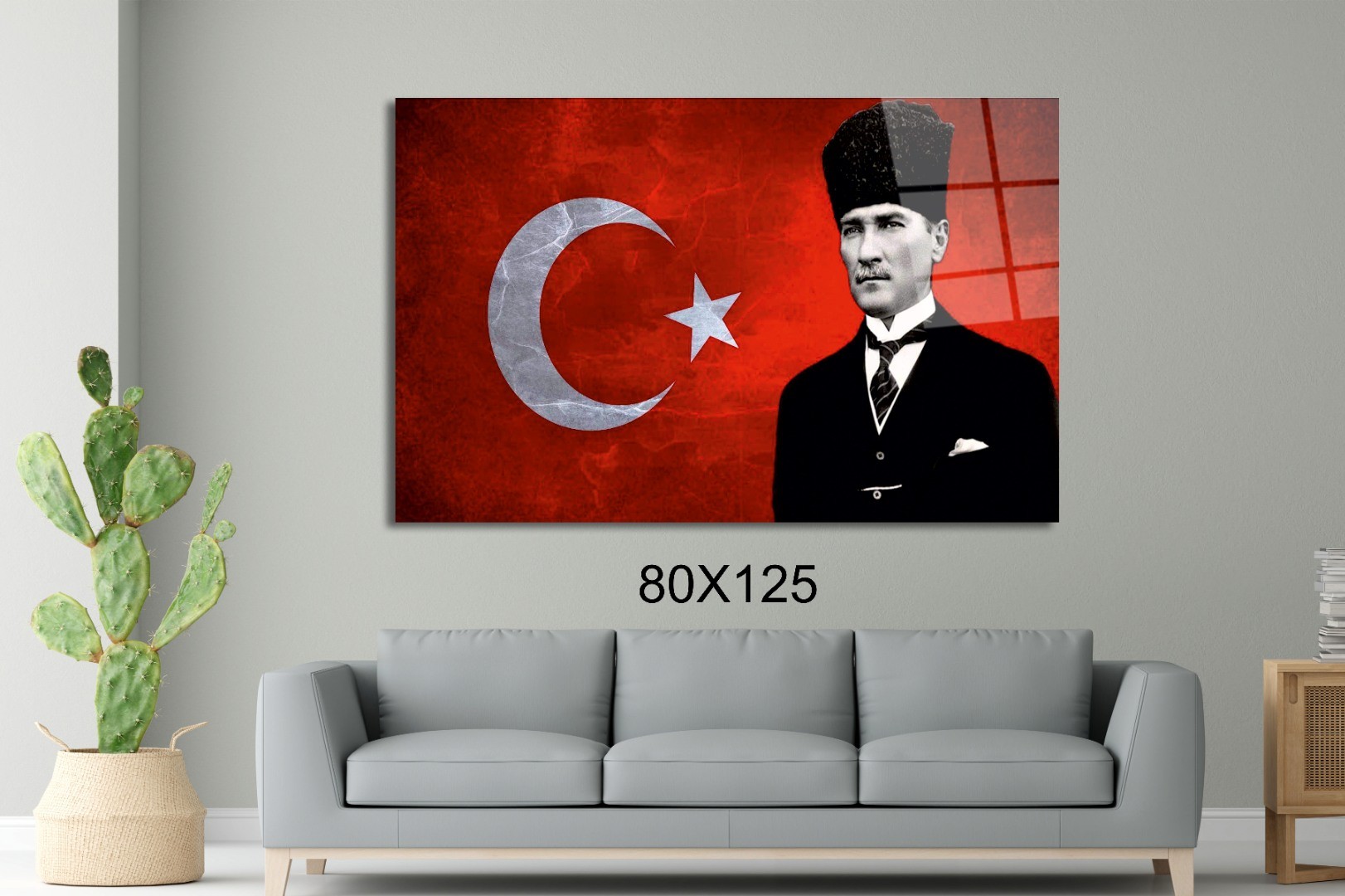 Atatürk 38 Atatürk Ve Türkiye Cam Tablo #PCT0538