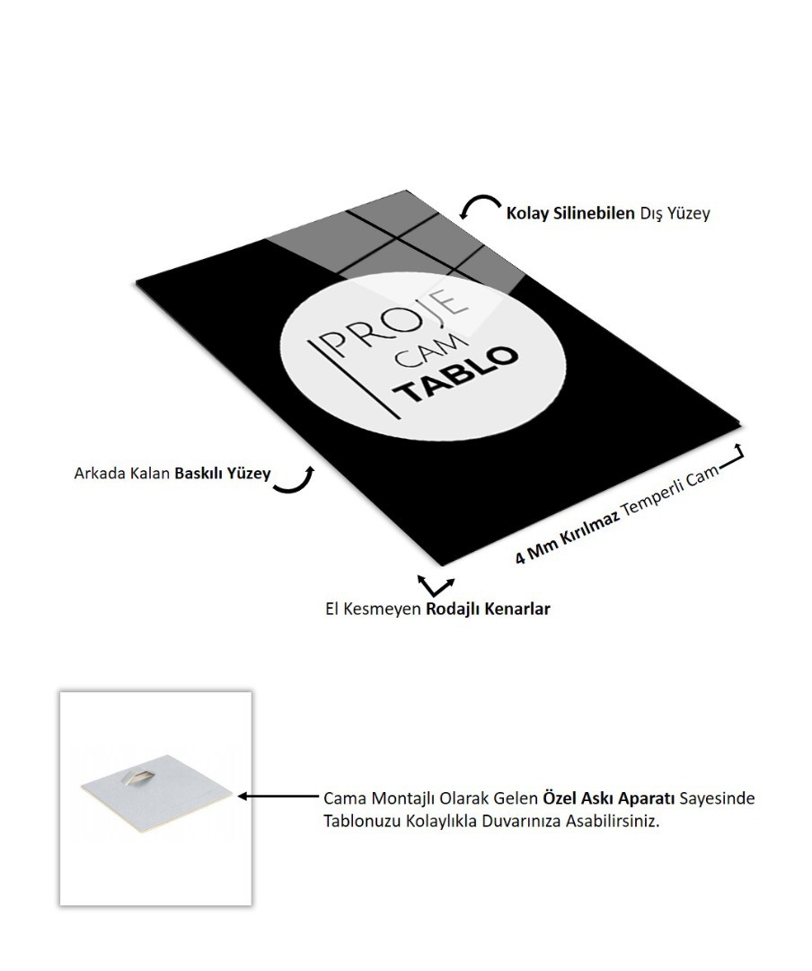 Choose Karışık Cam Tablo #PCT0805