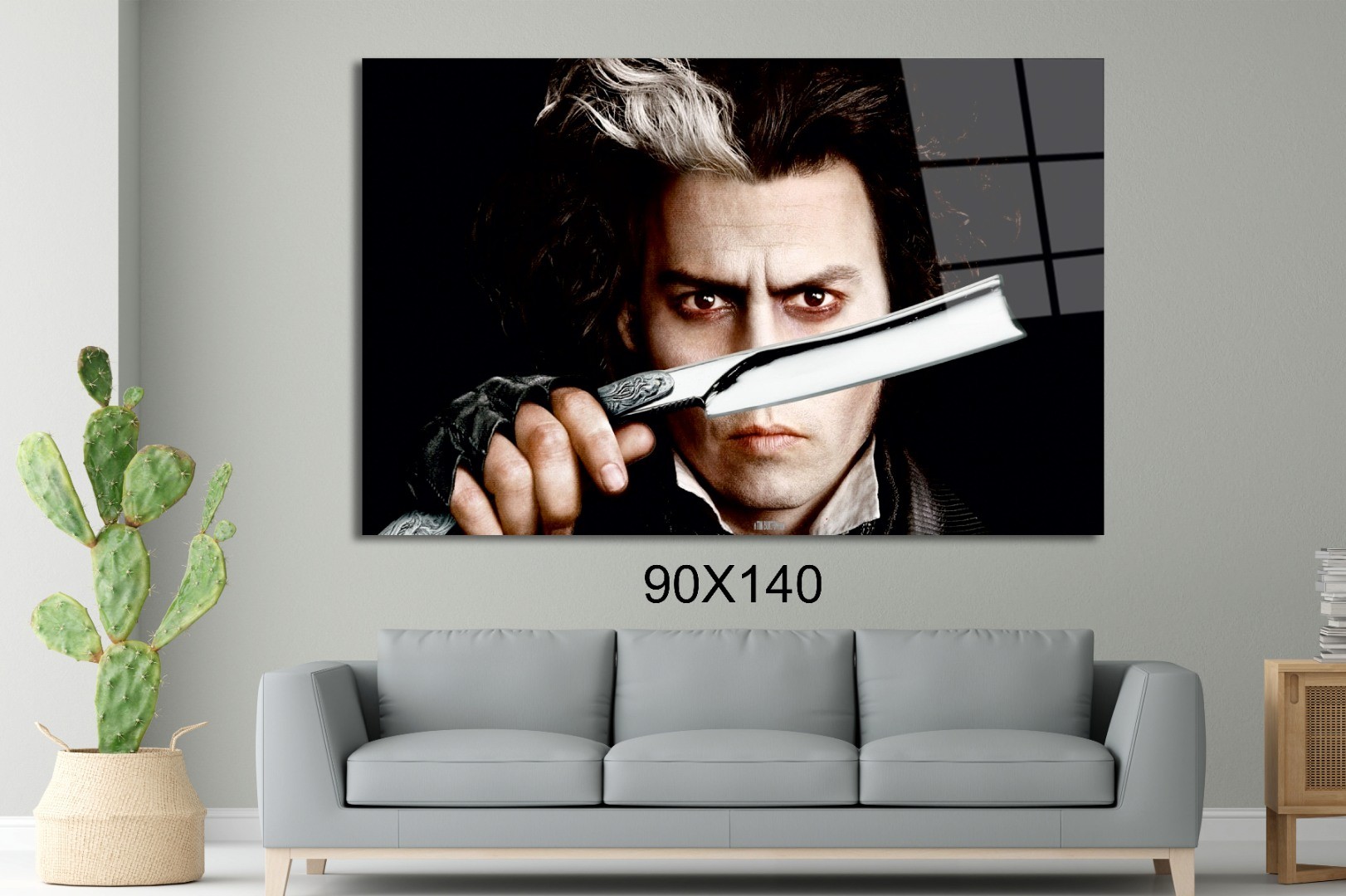 Sweeney Todd Fleet Sokağı'nın Şeytani Berberi - Johnny Depp Sinema Ve Ünlüler Cam Tablo #PCT0942