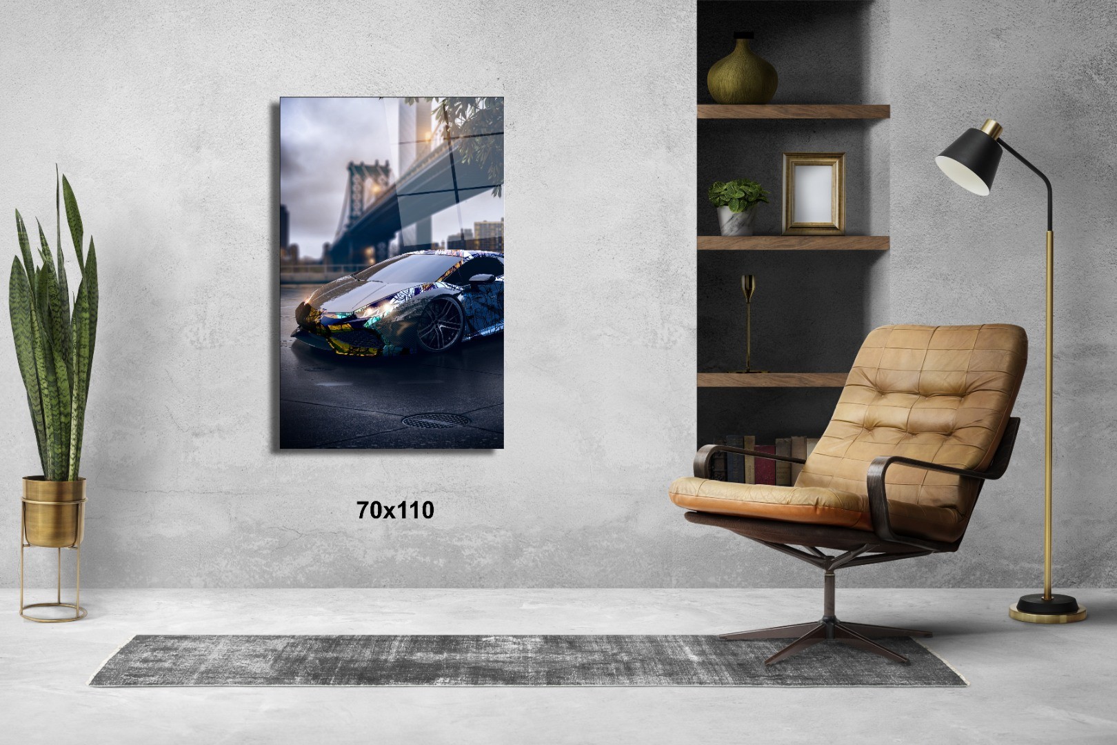 Lamborghini Araba Cam Tablo #PCT0639