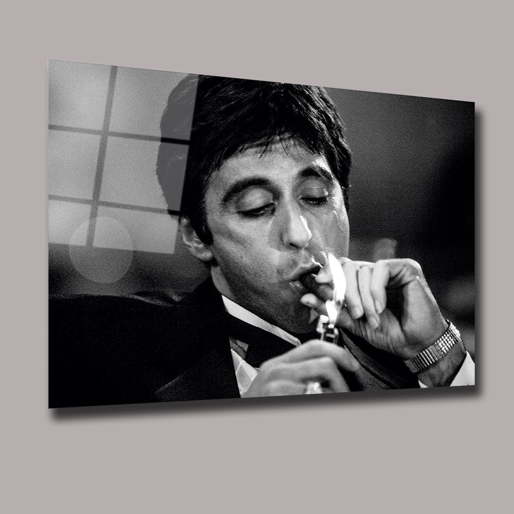 Tony Montana- Scarface the world is yours Sinema Ve Ünlüler Cam Tablo #PCT0940