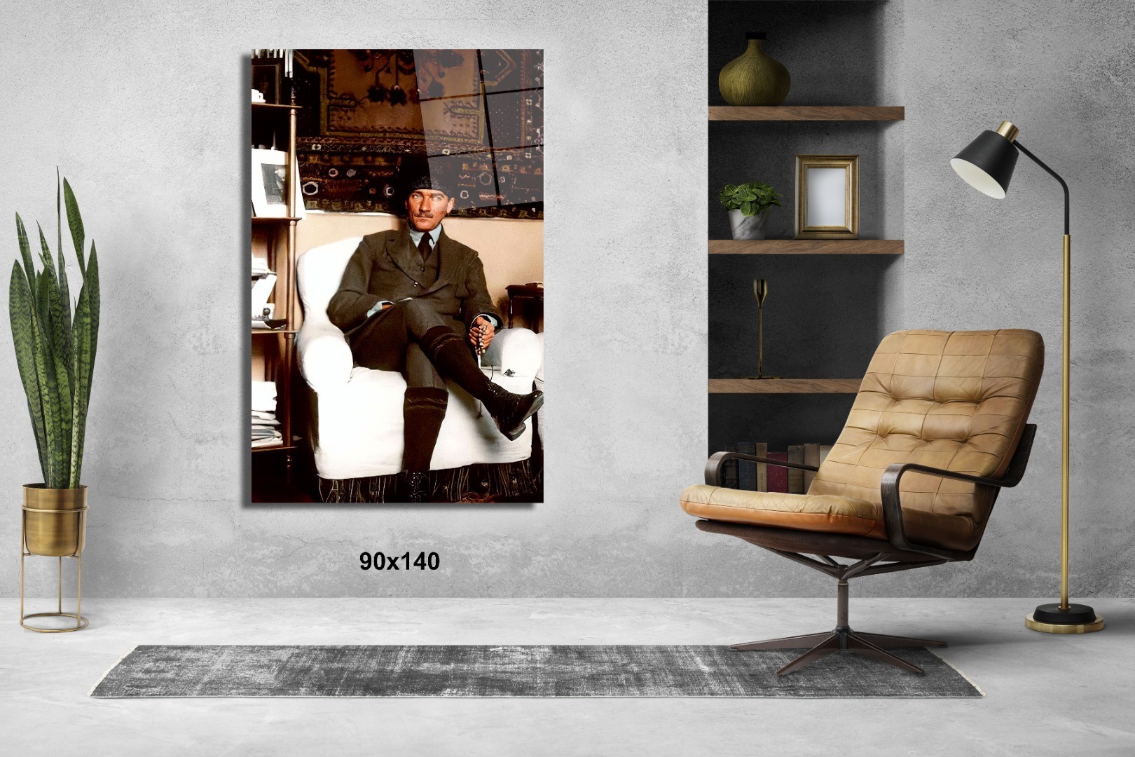 Atatürk 3 Atatürk Ve Türkiye Cam Tablo #PCT0499