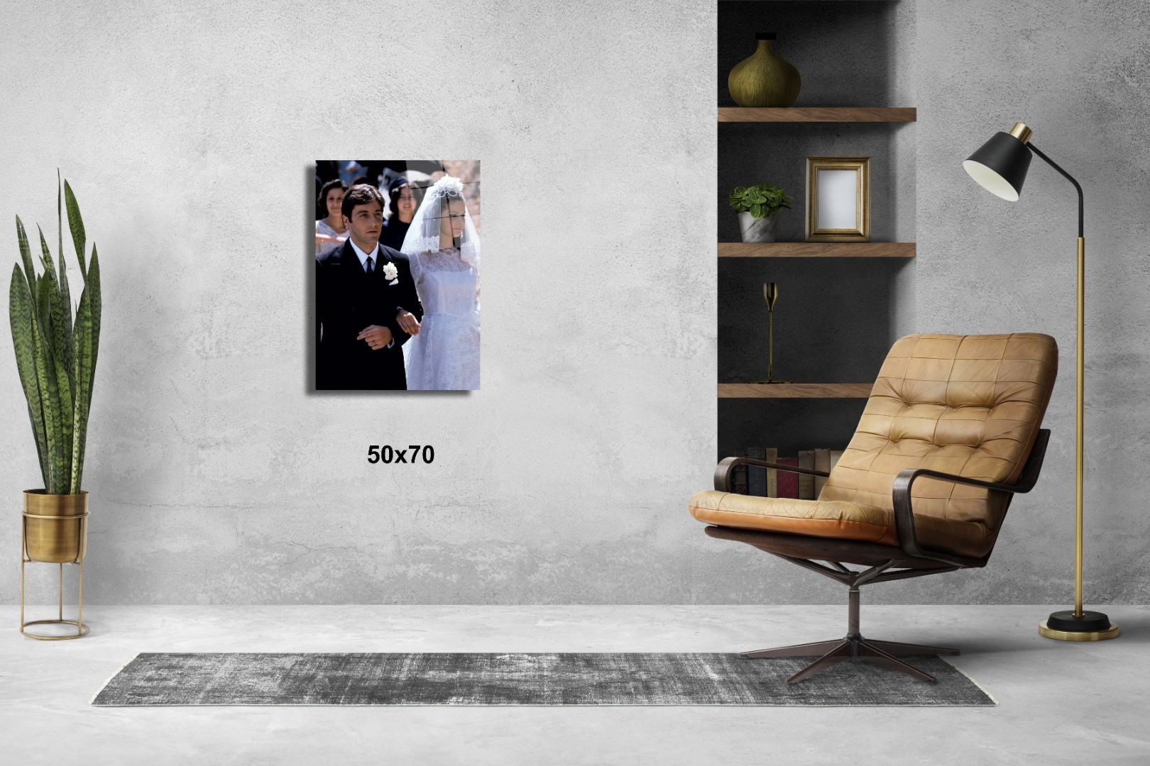 Gelin ve Damat Scarface  Elvira ve Tony Sinema Ve Ünlüler Cam Tablo #PCT0908