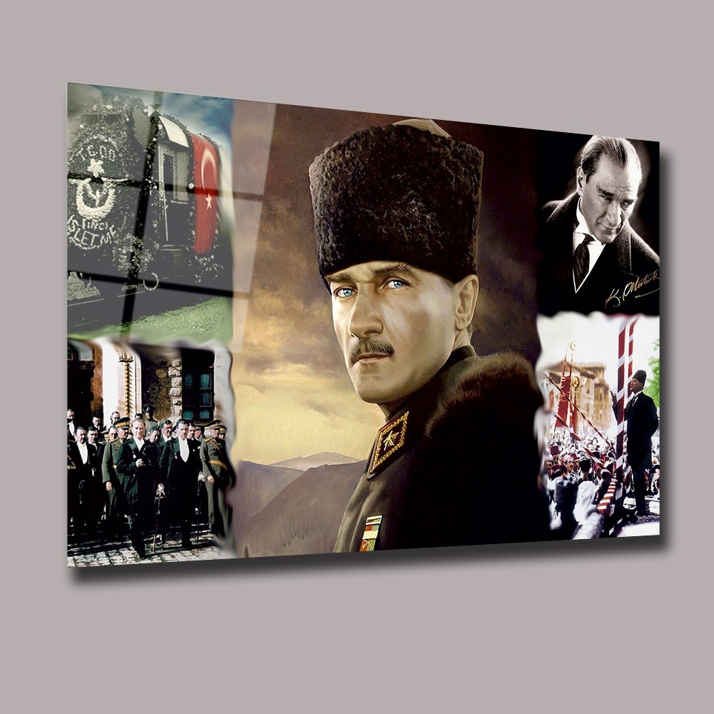 Atatürk 30 Atatürk Ve Türkiye Cam Tablo #PCT0528