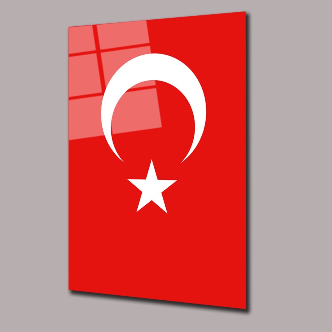 Bayrak 1 Atatürk Ve Türkiye Cam Tablo #PCT0525
