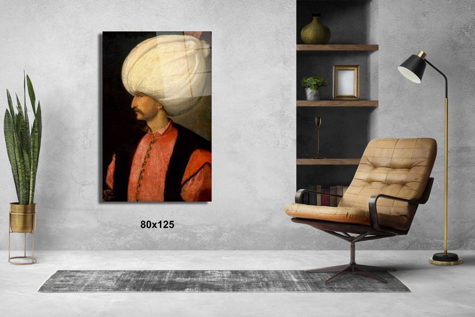 Osmanlı Padişahı Kanuni Sultan Süleyman Arşiv Cam Tablo #PCT0486