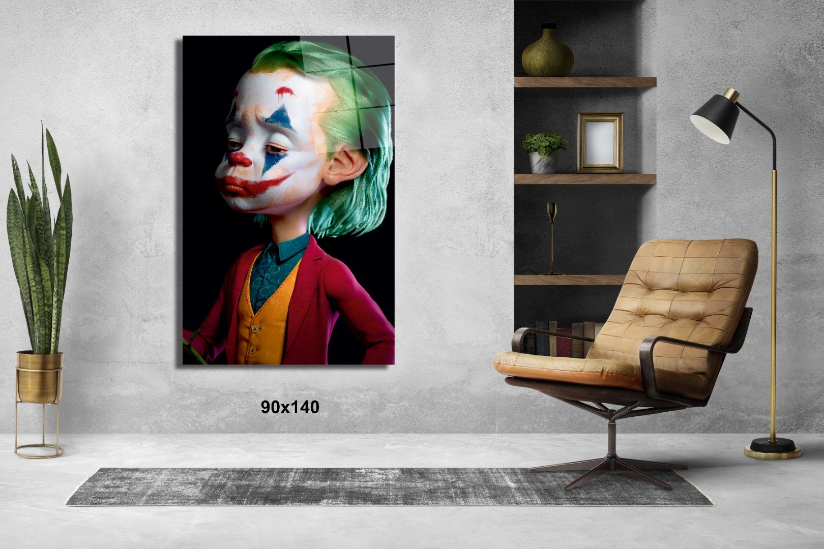 Bebek Joker Sinema Ve Ünlüler Cam Tablo #PCT0877