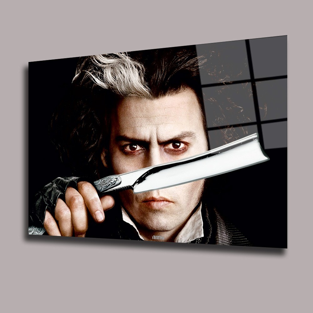 Sweeney Todd Fleet Sokağı'nın Şeytani Berberi - Johnny Depp Sinema Ve Ünlüler Cam Tablo #PCT0942