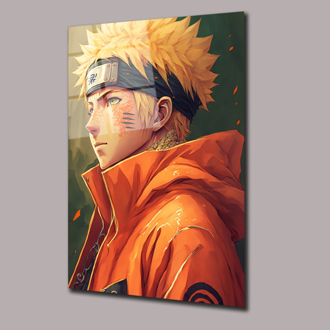 Sarı Naruto Uzumaki Anime Cam Tablo  #PCT0479