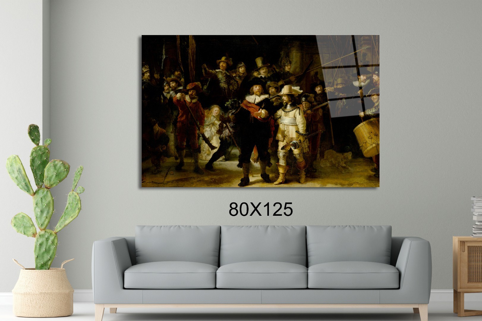 The Nightwatch - Rembrandt Başyapıtlar Cam Tablo #PCT0575