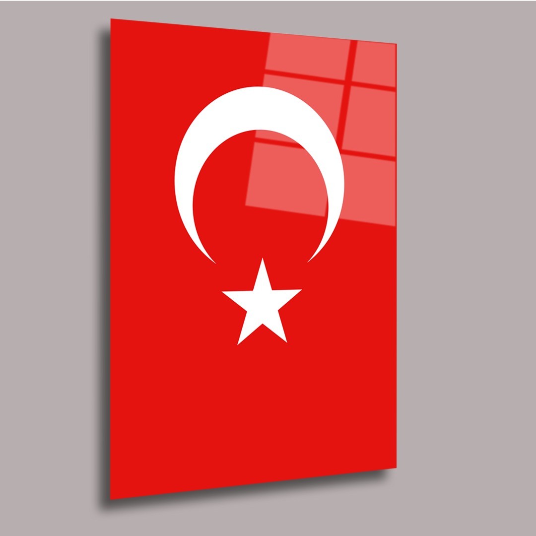 Bayrak 1 Atatürk Ve Türkiye Cam Tablo #PCT0525