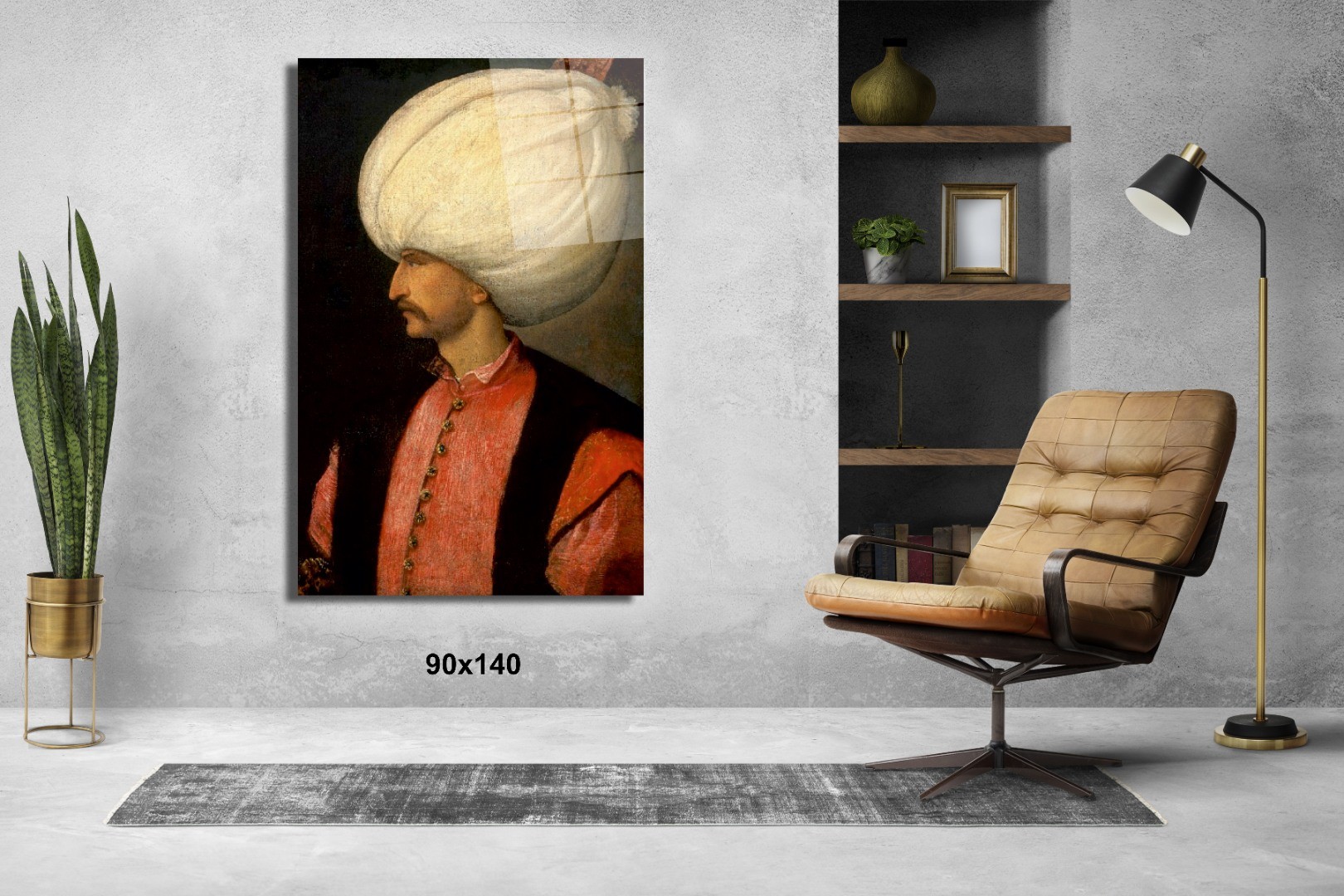 Osmanlı Padişahı Kanuni Sultan Süleyman Arşiv Cam Tablo #PCT0486