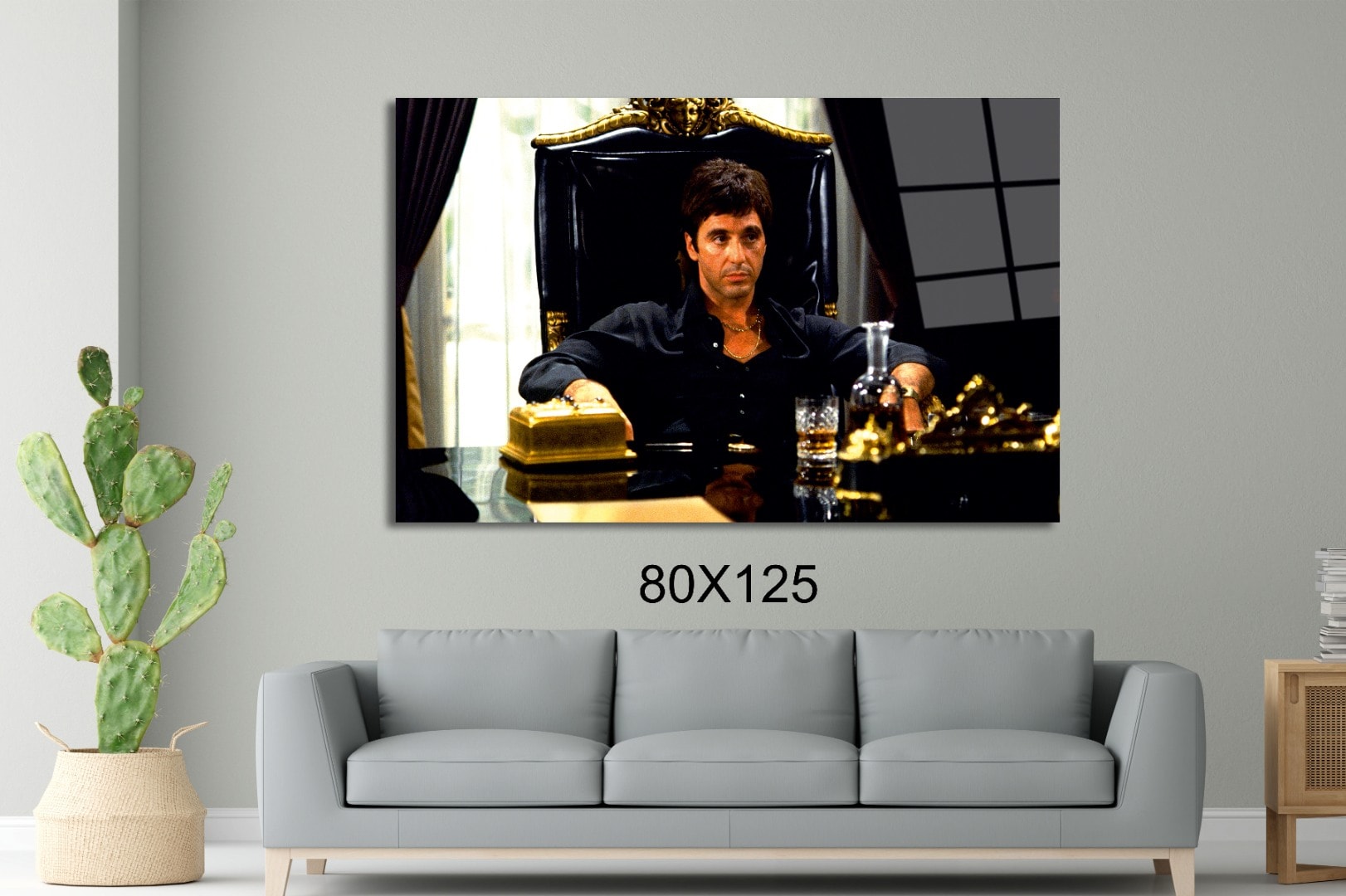 Scarface Tony Montana Alpaçino Sinema Ve Ünlüler Cam Tablo #PCT0927
