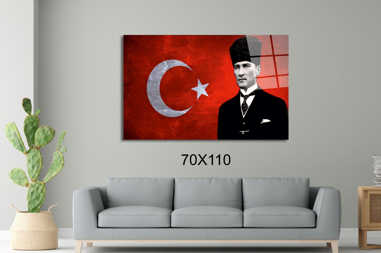 Atatürk 38 Atatürk Ve Türkiye Cam Tablo #PCT0538